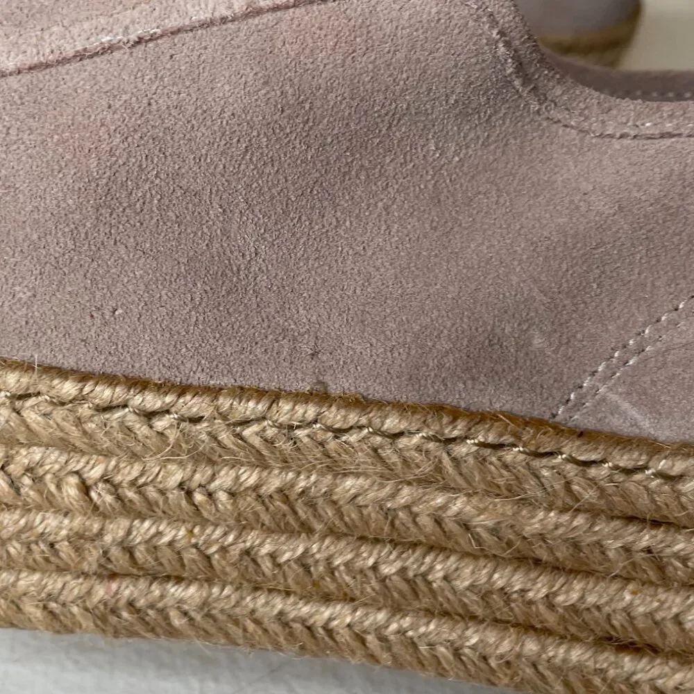 Steve Madden Hampton Tan Suede Platform Espadrille Sneakers Size 10